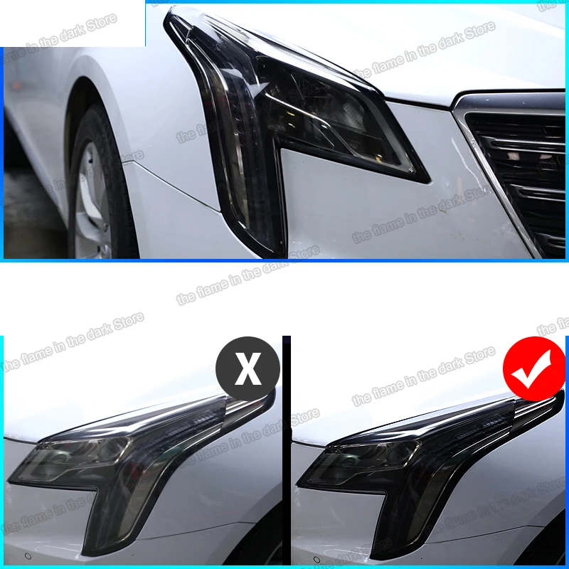 

Lsrtw2017 TPU Transparent transparent black car headlight film anti-scratch sticker for cadillac ats xts ct6 xt5 xt4 xt6 ct5