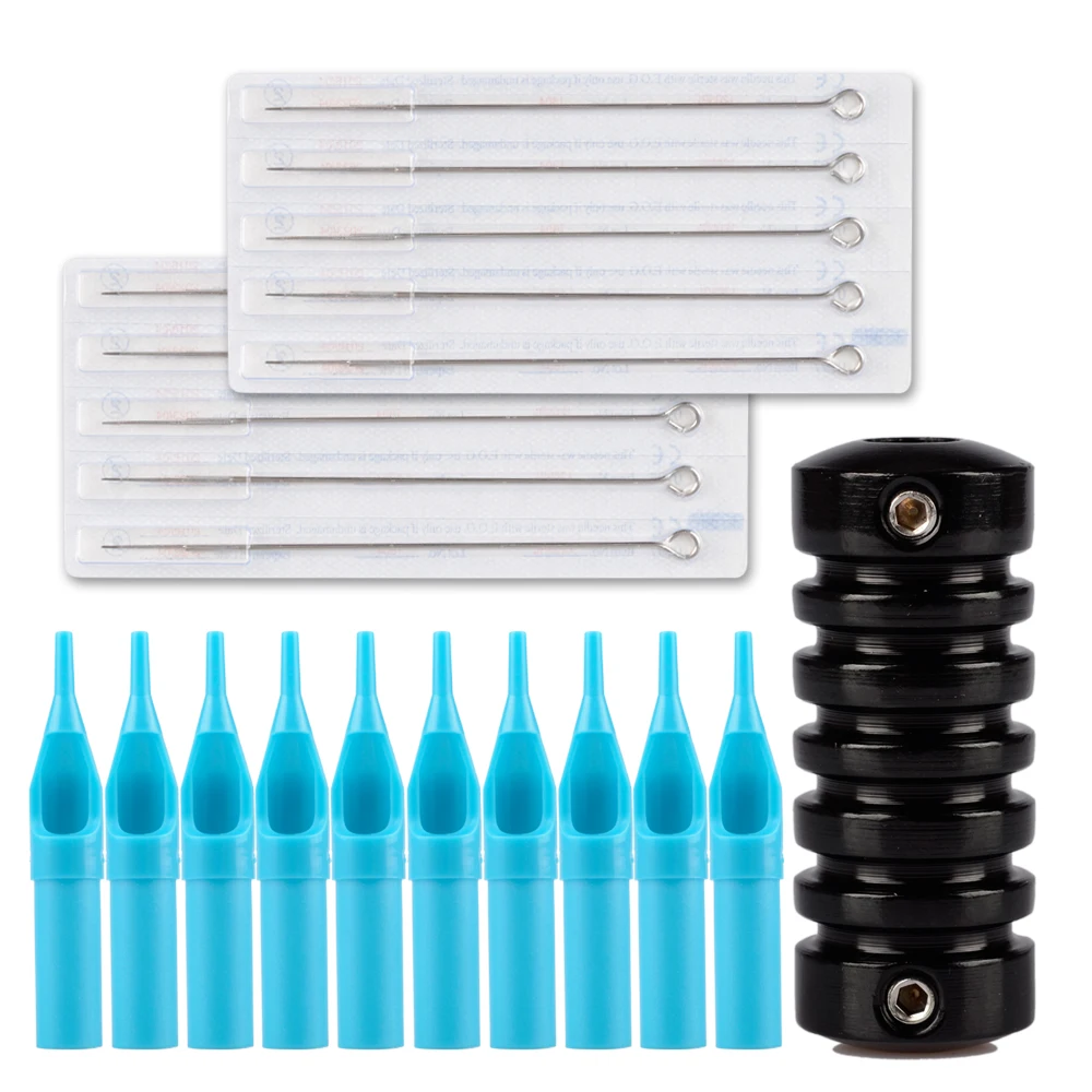 Полный комплект для татуировок 2 машинки набор пигментных чернил тату