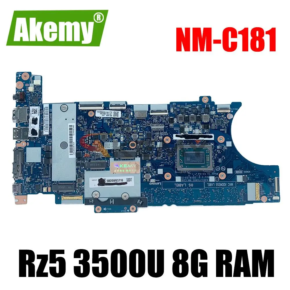 

Akemy For Lenovo ThinkPad X395 Laptop Motherboard FA391/FA491 NM-C181 CPU Rz5 3500U RAM 8GB Tested test 02DM214 02DM204 02DM209