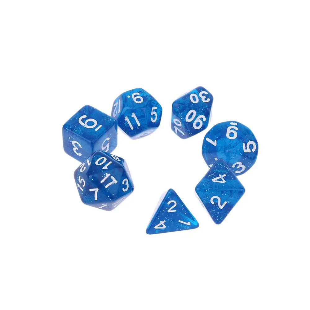 Игральные кости 7 предметов D4 D6 D8 D10 D12 D20 для ролевых игр настольный игровой набор |