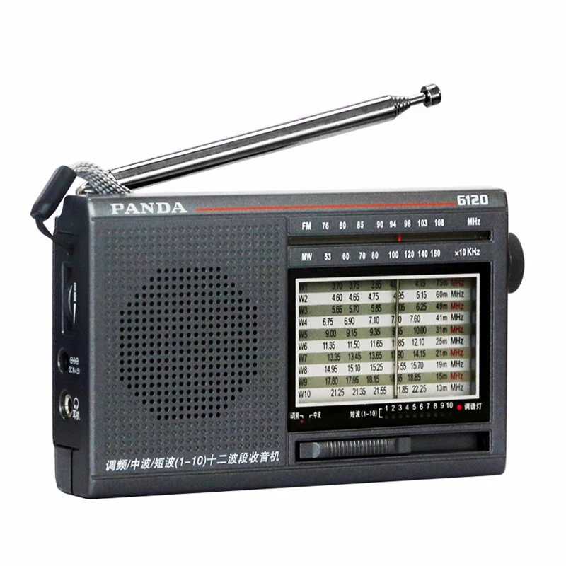 Стерео радио Полнодиапазонный Портативный радиоприемник FM/SW/WM с телескопической
