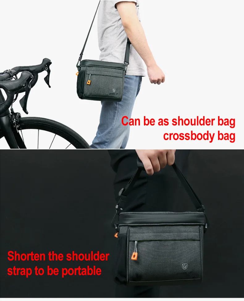 Multifunctional Bicycle Handlebar Bag Large Capacity MTB Bike Storage Bag Phone Touchscreen Bag Front Frame Trunk Pannier XA114Q