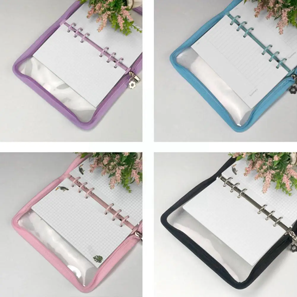 

A5 A6 Planner 6 Hole Zipper Pvc Notebook Diary Binder Cover Notebook Office Notebook Korean Clips Stationery Cute Notebook