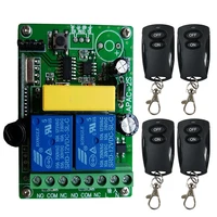 433mhz remote control switch for lightgarage door opener universal remote ac 220v 2ch relay receiver and controller