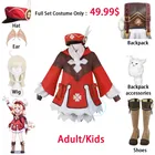 Женский костюм для косплея из аниме Genshin Impact Klee