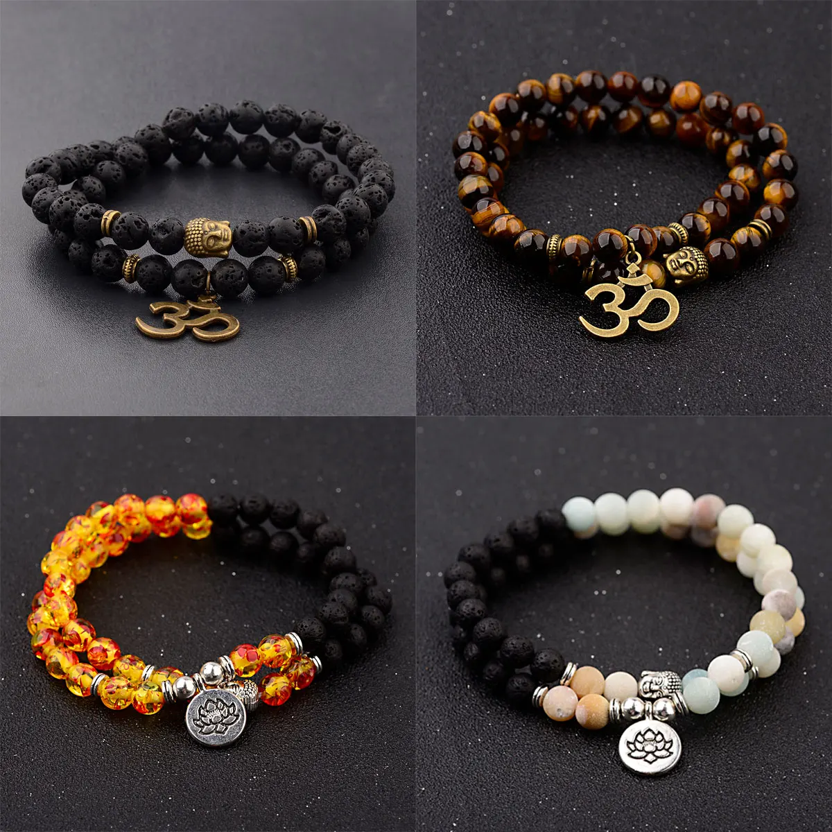 

Men Bracelet Natural Moonstone Bead Tibetan Buddha Bracelet Chakra Lava Stone Diffuser Bracelets Men Jewelry Gift Drop Shipping