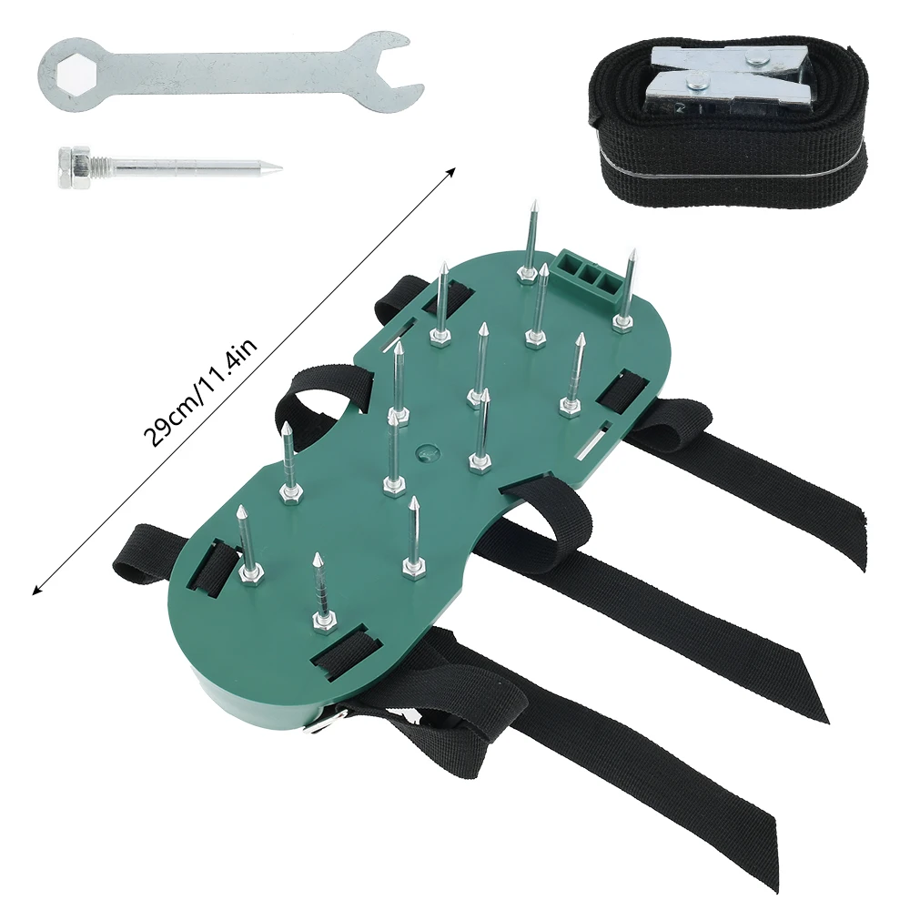 

Heavy Duty Lawn Aerator Shoes Non-slip Scarifier Lawn Nail Shoes Adjustable Strap Lawn Aerator Spikes Shoes Lawn Aerator Sandals