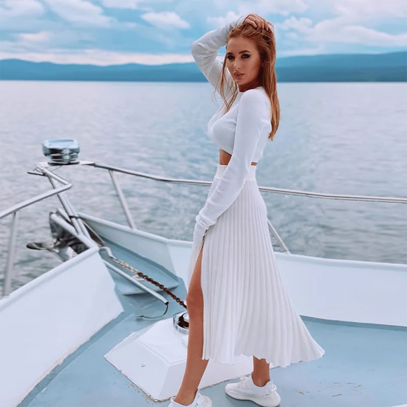 Женская зимняя юбка из двух предметов комбинированный костюм на пуговицах