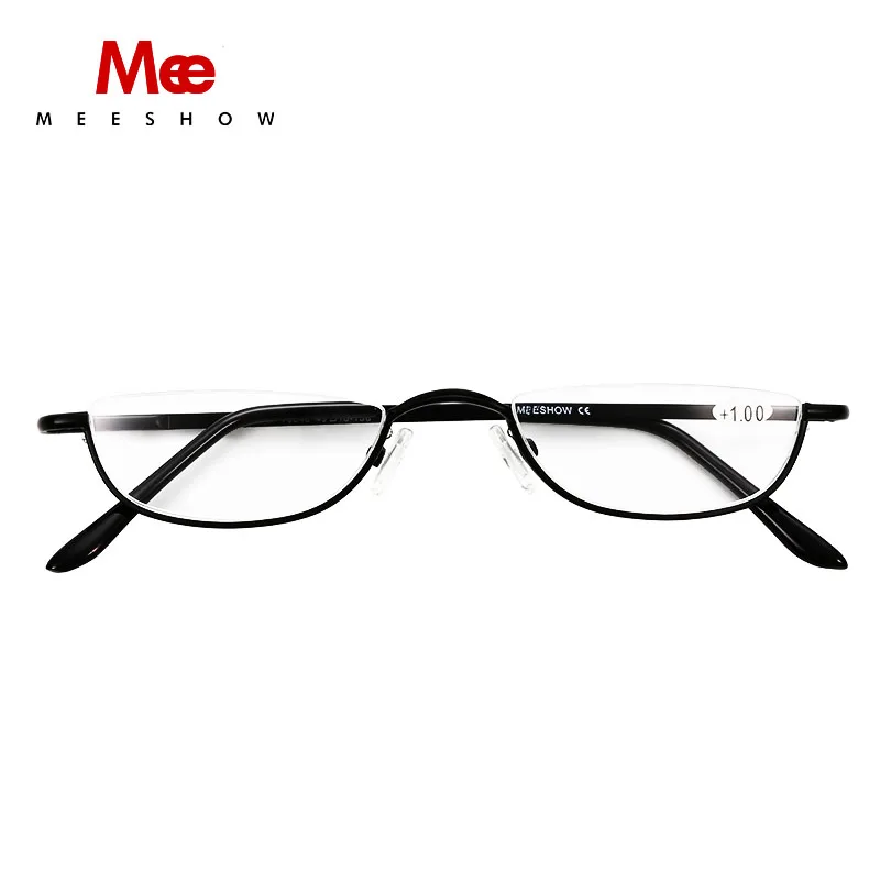 Очки для чтения MEESHOW женщин удобные пружинные петли с полуободковой оправой
