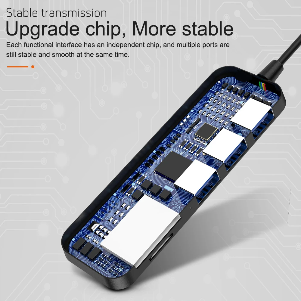 USB C концентратор типа для мульти 3 0 TF/SD кард ридер Micro Зарядка высокоскоростной