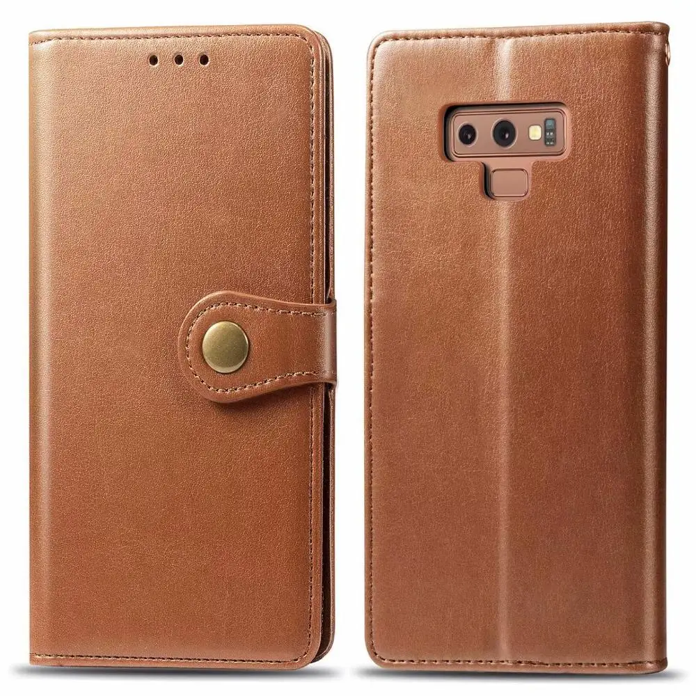 Для samsung Galaxy Note 8 9 10 Pro новый iPhone 2019 простые цвета флип стенд держатель карты PU