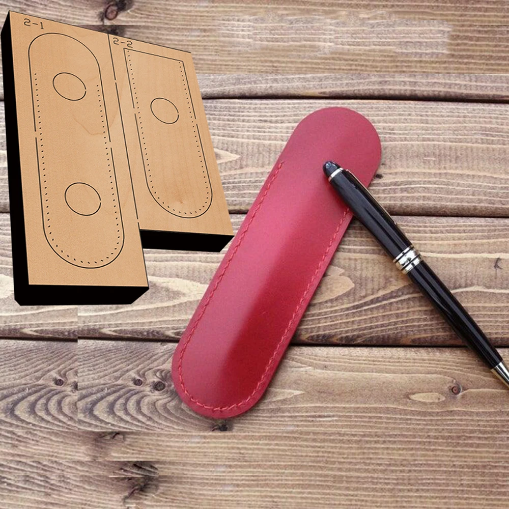 

DIY leather craft easy made pen case die cutting knife mold metal hollowed punch tool blade 160x45mm