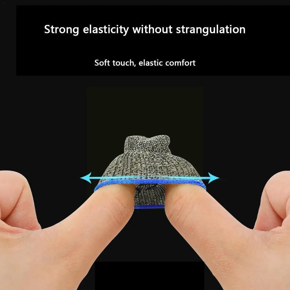 

1 Pair Of 18-pin Silver Fiber Mobile Game Screen Sweat-proof Breathable Gaming Cots Professional Finger Finger Cots Gaming O0i6
