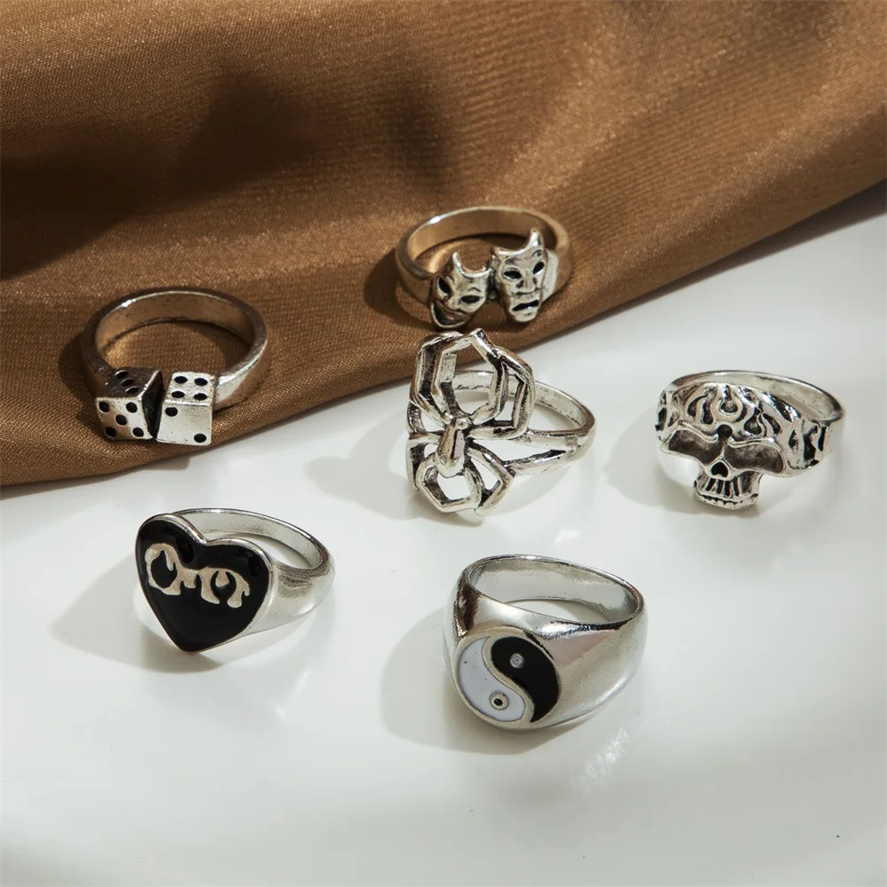 Набор Колец IFME в готическом стиле для мужчин и женщин Винтажные Ювелирные