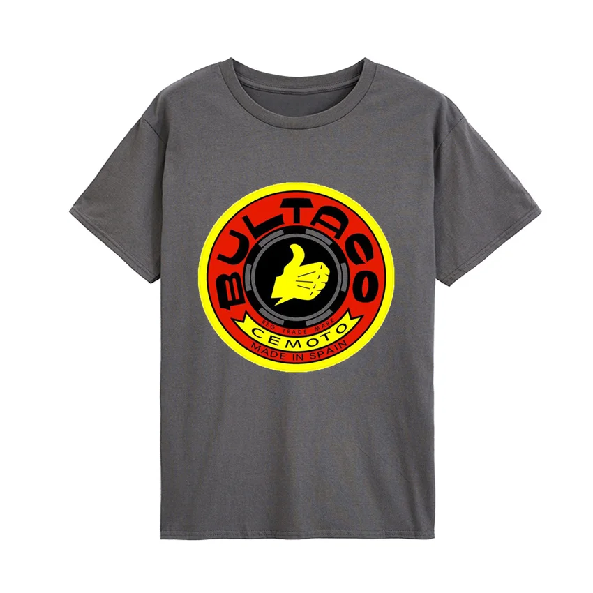 

Bultaco Cemoto Motorcycles Graphic Casual Mens T Shirt Short Sleeve Cotton Shirts O-Neck Tee T-Shirts Loose Comfortable Clothes