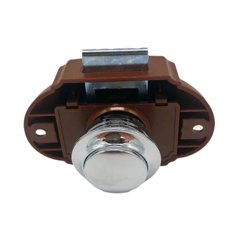

Push Button Lock Practical Part Suitable for 15-18mm Furniture RV Boat Door 28GC