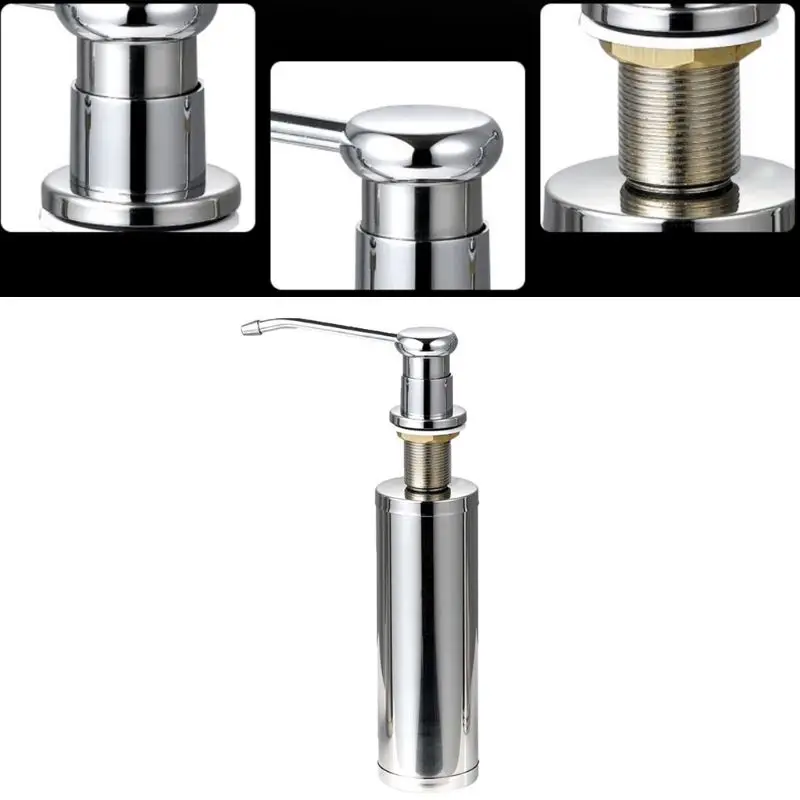 

Stainless Steel Liquid Soap Dispenser Bottle Kitchen Sink Soap Box for Home Bathroom Use Supplies