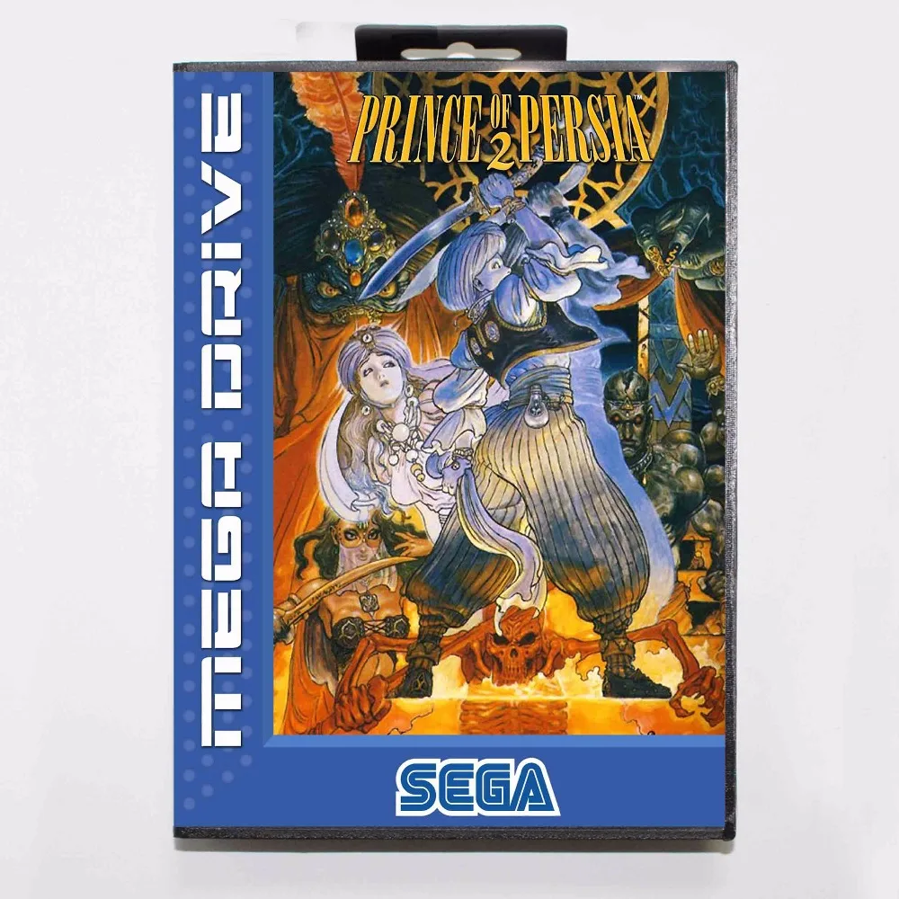 Принц Персии 2 16 бит MD карточная игра с коробку для Sega Megadrive/Genesis|Картриджи| |