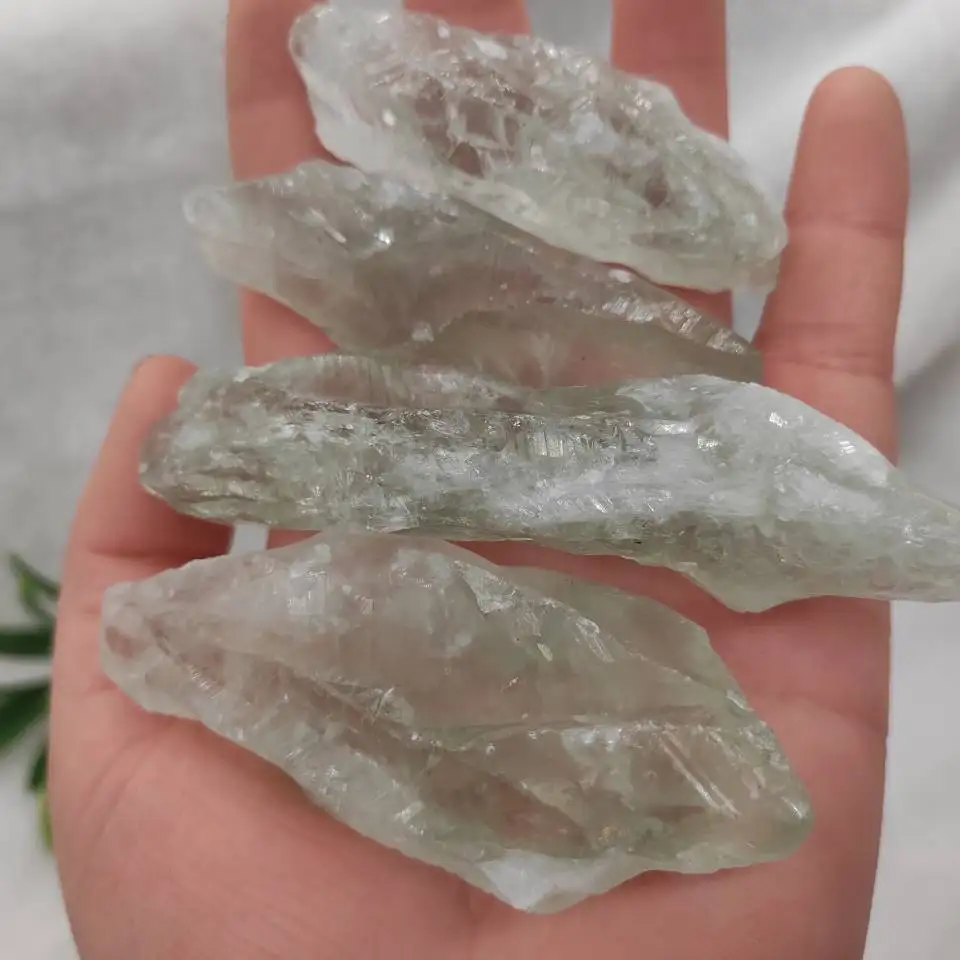 2pcNatural камень зеленого цвета с украшением в виде кристаллов кварца кластера 