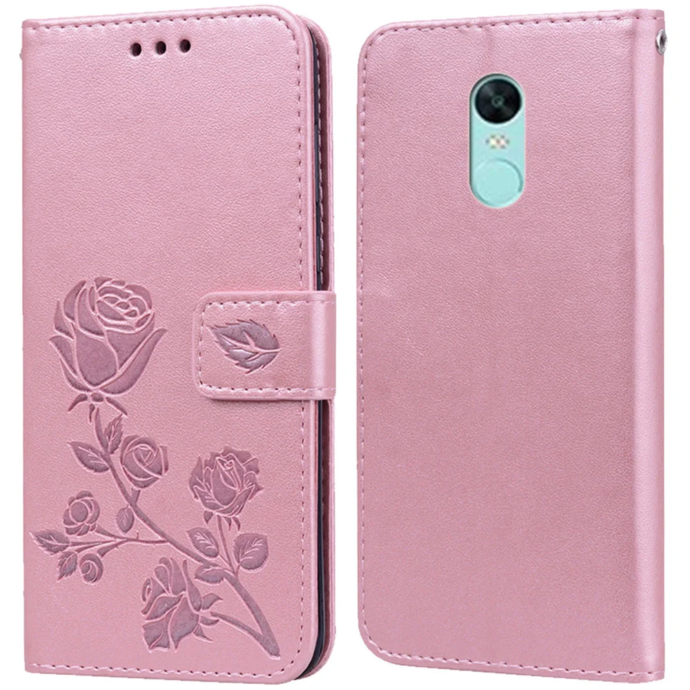 Кожаный чехол-кошелек с объемным цветочным принтом для китайского мобильного