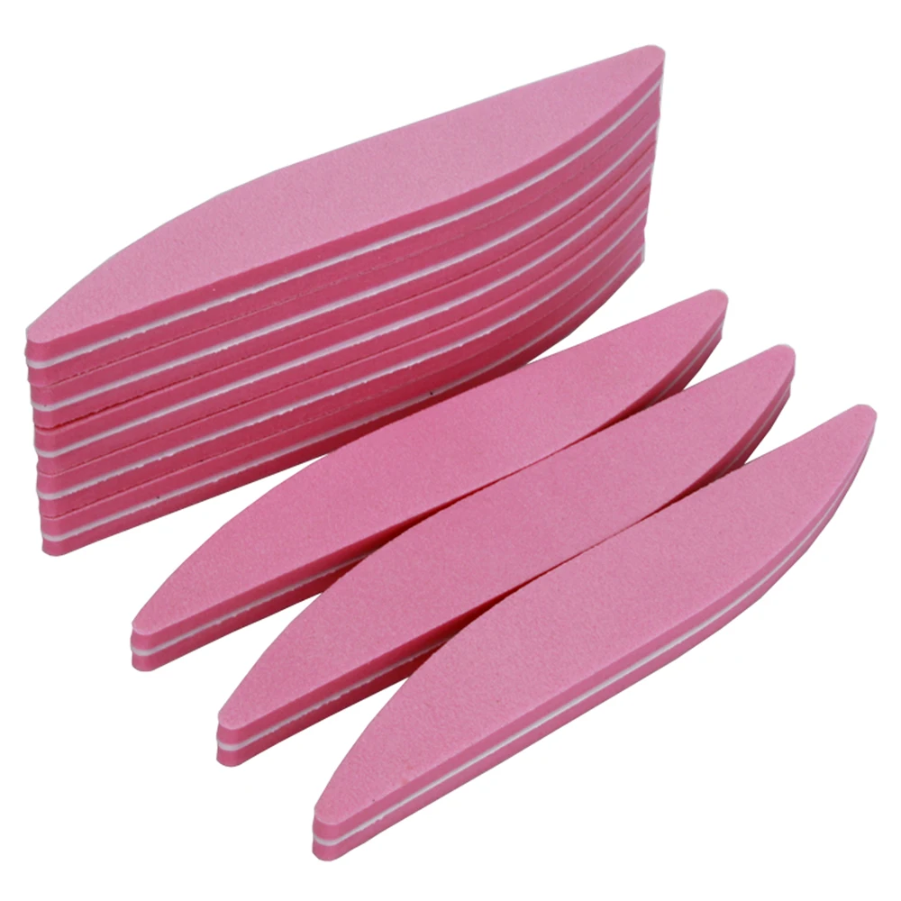 5 шт./лот пилки для ногтей розовая губка наждачная бумага пилка 100/180 зернистость