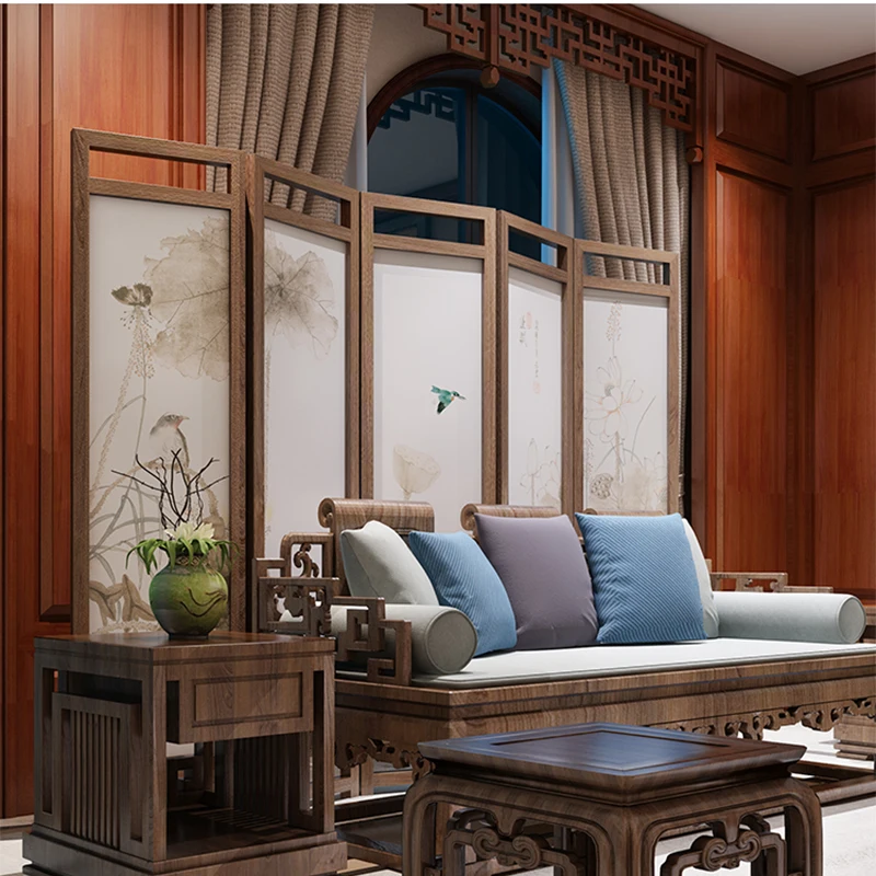 4 шт деревянные экраны перегородка для гостиной складной экран | Дом и сад