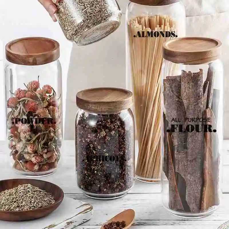 Наклейки для этикеток кухонных бутылок отличить зерно от контейнера хранения