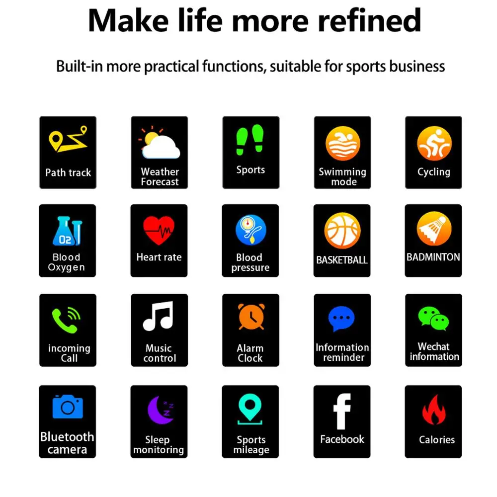 Смарт часы Ataliqi мужские водонепроницаемые с поддержкой Bluetooth|Смарт-часы| |