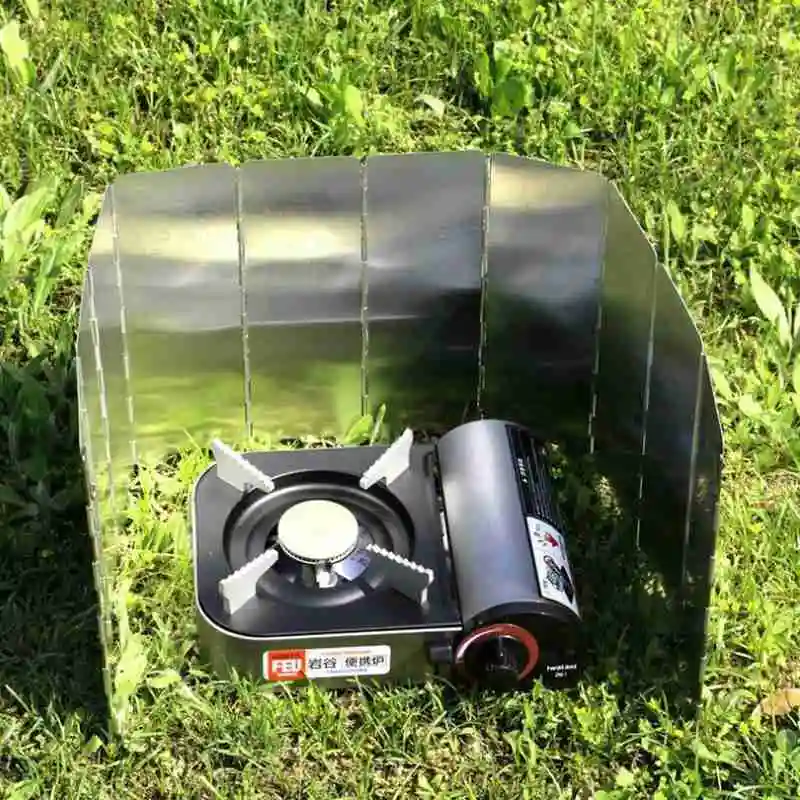 Ветрозащитный экран для газовой плиты 10 тарелок складная ветрозащитная плита