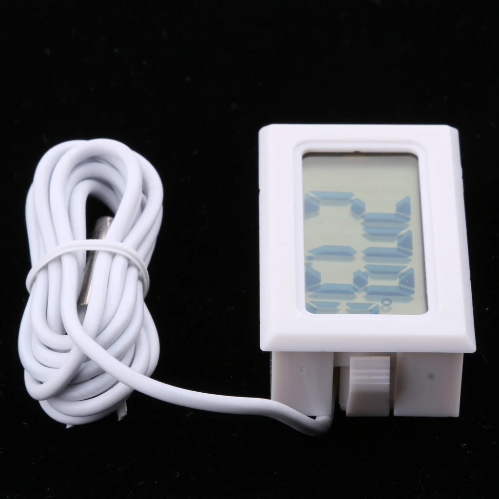 

LCD Digital Thermometer - Aquarium, Fish Tank Temp Tester, Reptile Tanks Temperature Measurement- with Waterproof Probe