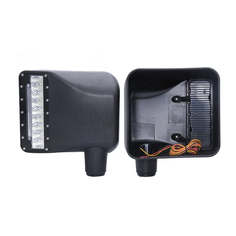 Боковые зеркала заднего вида Корпус с белыми дневными ходовыми огнями для Jeep