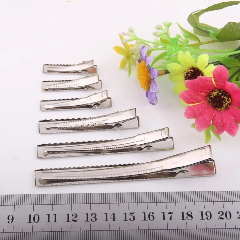 3-10 см DIY заколки для ювелирных изделий Аксессуар прямоугольный зажим для утки серебряный цвет зажимы для аллигатора