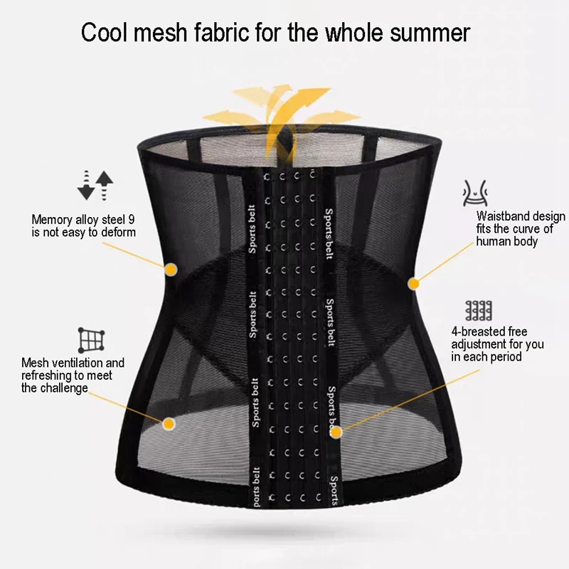 

Women Waist Trainer Zipper for Weight Loss Tummy Control Sport Corset Cincher Trimmer Girdle Body Shapewear
