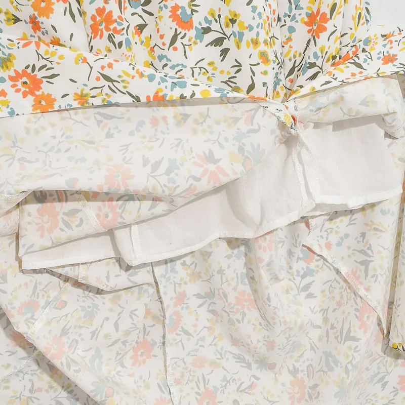 

2020 Summer Vintage Party Dress V-neck Elegant Sexy Dress Beach Female Floral Print Mid Dresses Vestidos