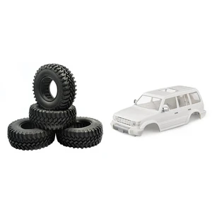 4PCS 1.9 Inch Rubber Tyre 1.9 Wheel Tires 100X38MM for 1/10 Traxxas TRX4 Axial & 1x Car Shell Body Kit 313mm Wheelbase 4PCS 1.9 Inch Rubber Tyre 1.9 Wheel Tires 100X38MM for 1/10 Traxxas TRX4 Axial & 1x Car Shell Body Kit 313mm Wheelbase