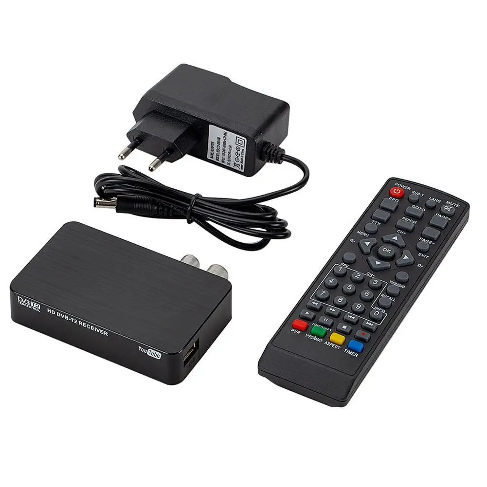 Мини DVB-T2 приемник STB MPEG4 3D видео цифровой 1080P HD setop ТВ коробка спутниковый ТВ ресивер DVB-T2 приемник