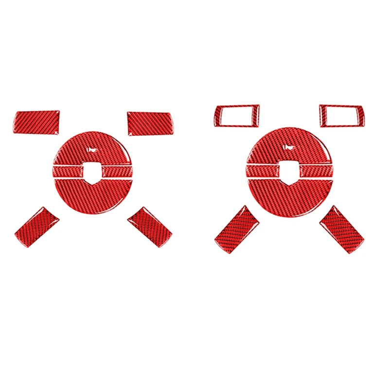 

Автомобильные аксессуары для Dodge Challenger 2008-2010, чехол рулевого колеса из углеродного волокна, клейкая отделка панели