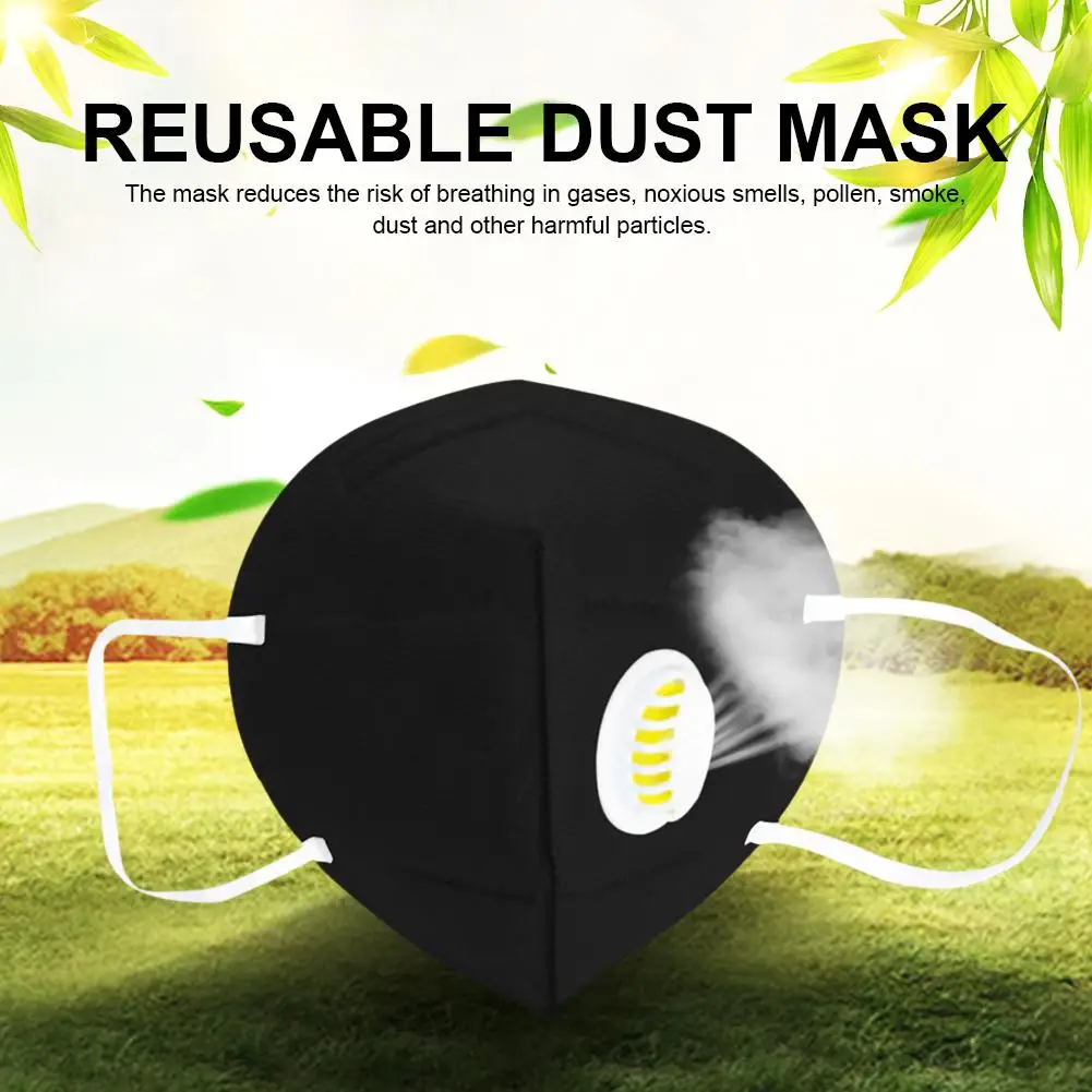 2/5PCS Anti Dust Mask PM2.5 Activated Carbon Filter Face Mouth Masks For Anti-fog Unisex Muffle Breathable | Автомобили и