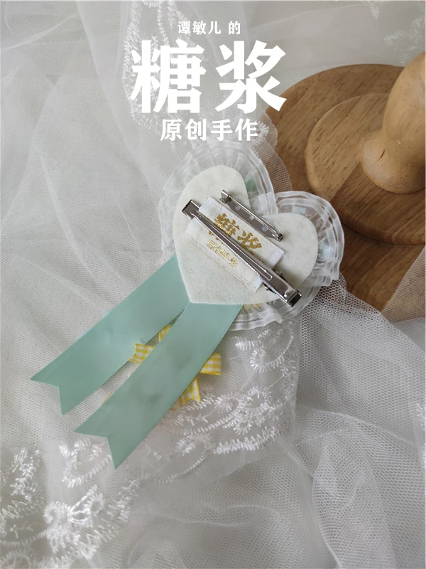 Боковая заколка в стиле &quotЛолита&quot летняя брошь виде лимона курицы льда