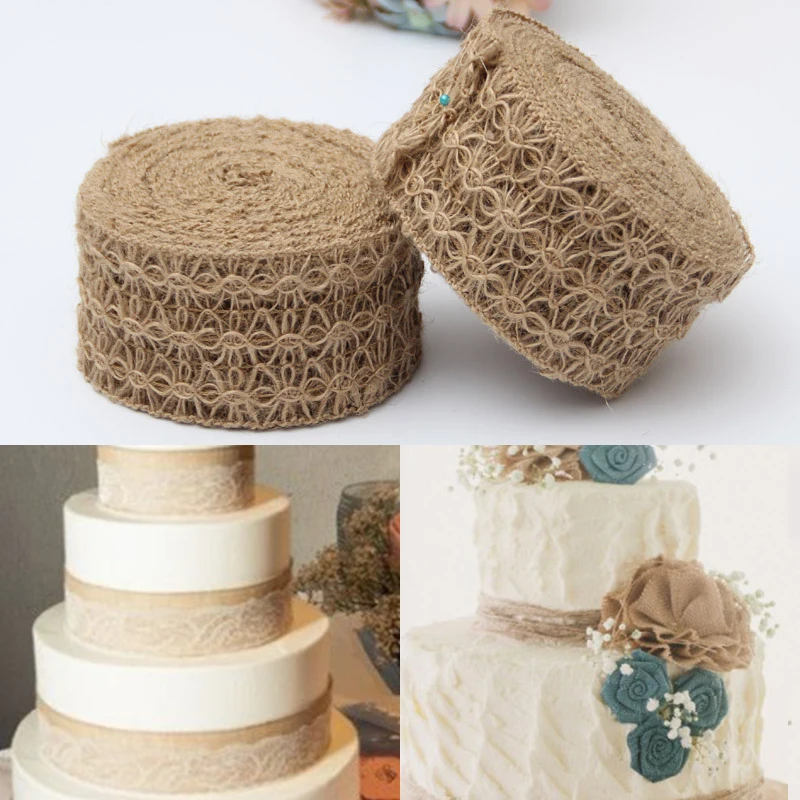 2 м натуральные гессийские джут шпагат с цветочным узором веревки для рукоделия