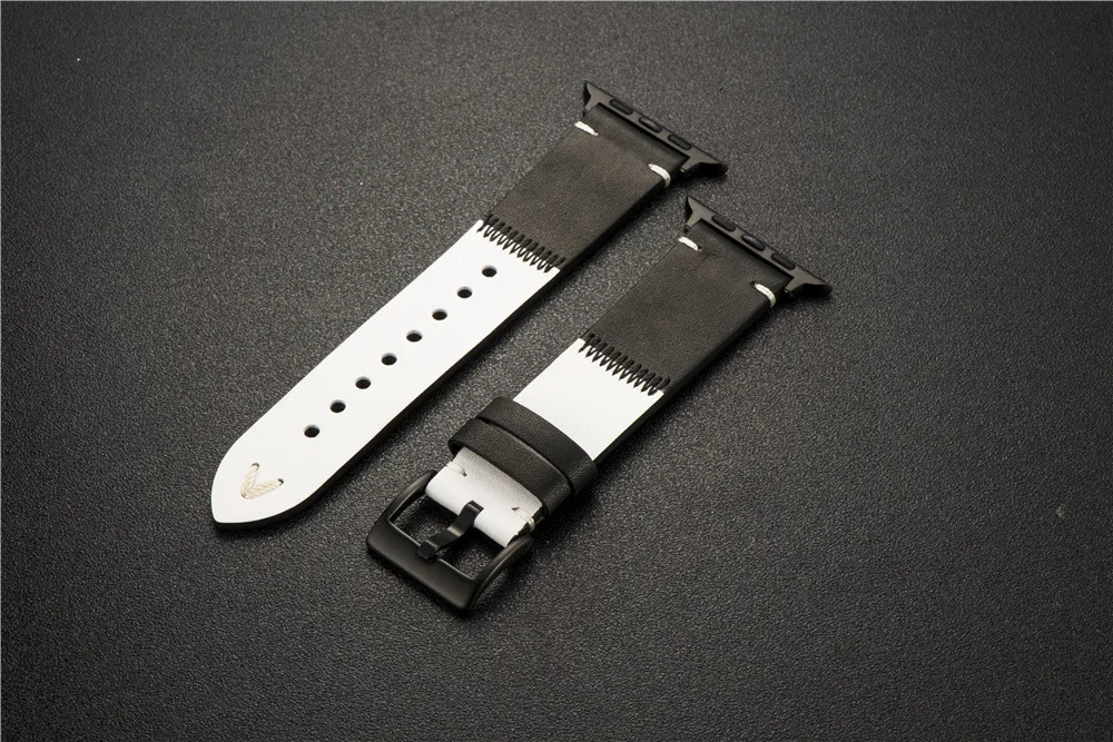 

New replacement wristband for apple watch strap Genuine Leather series 6 5 4 SE 40mm 44mm for iwatch band 3 2 1 38 42mm
