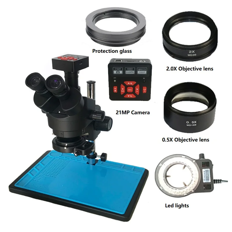 Тринокулярный стереомикроскоп бинокулярный увеличительный прибор большого