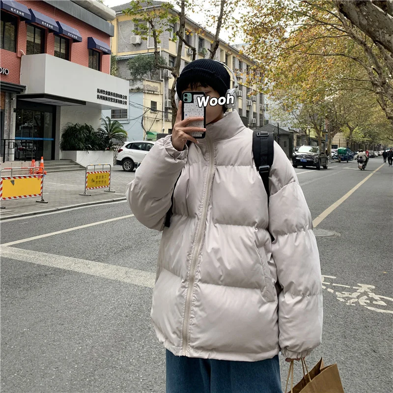 Winter Jacket Men Warm Fashion Casual Thicken Stand-collar Coat Men Korean Loose Multicolor Short Coat Mens Oversized Parker