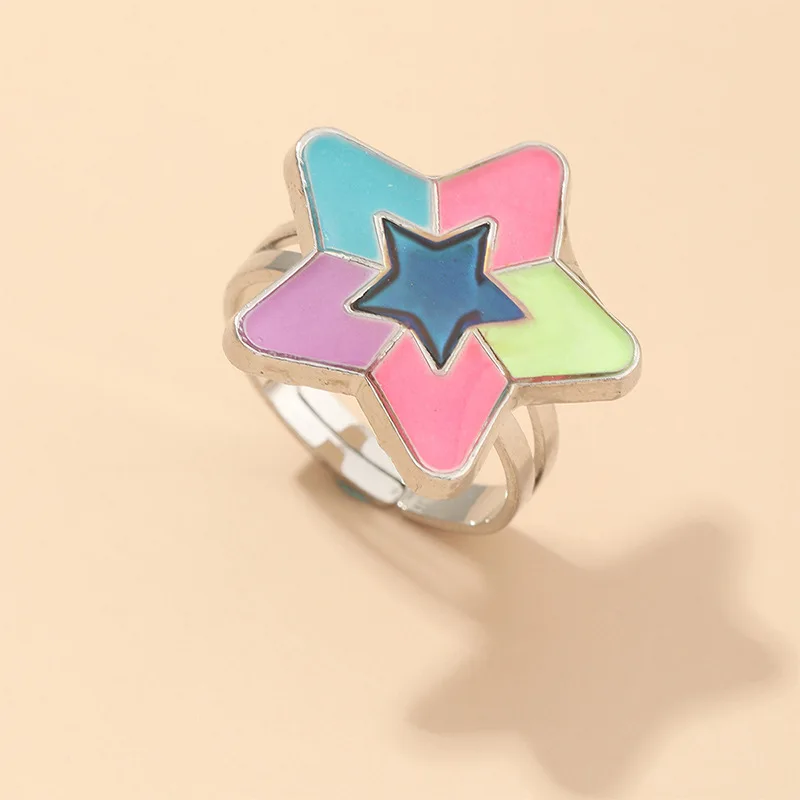 Кольцо с регулировкой температуры креативное цветное регулируемое кольцо