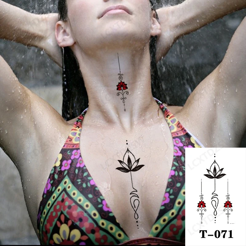 Temporary Waterproof Tattoo Stickers For Men And Women, Lovely Bows, Sexy Patterns, Fake Tattoos, Decorative Art, Lasting