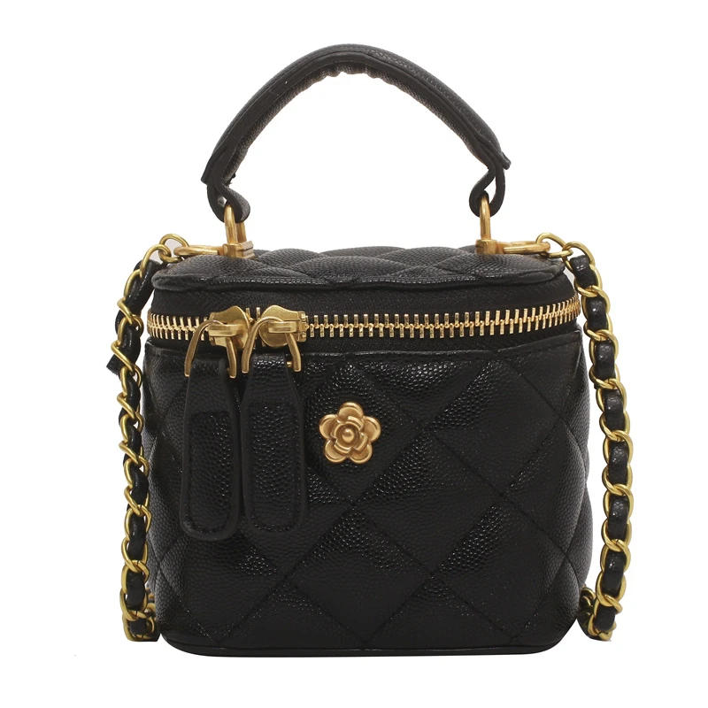 Роскошная мини-коробка из искусственной кожи сумка-слинг через плечо с короткими