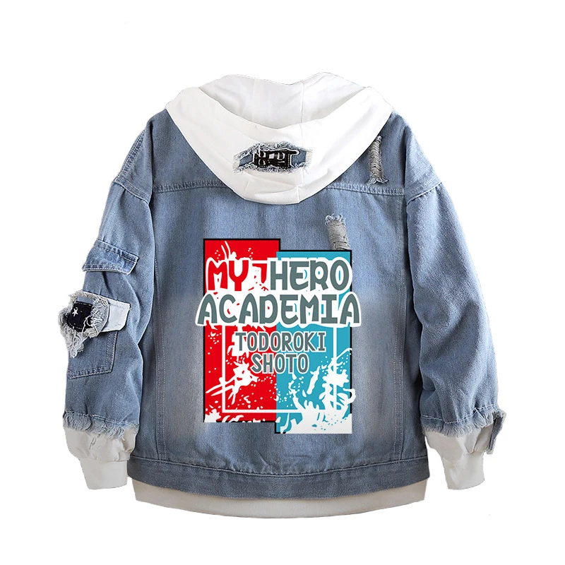 

My Hero Academia Todoroki Shoto Denim Jacket Streetwear Casual Suit