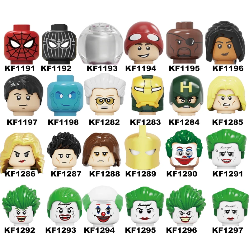 

2021 Mini Building Blocks Famous Movie Bricks Joker Clown Pennywise Redux Freakazoid Figures For Children Toys KF6110 KF6109