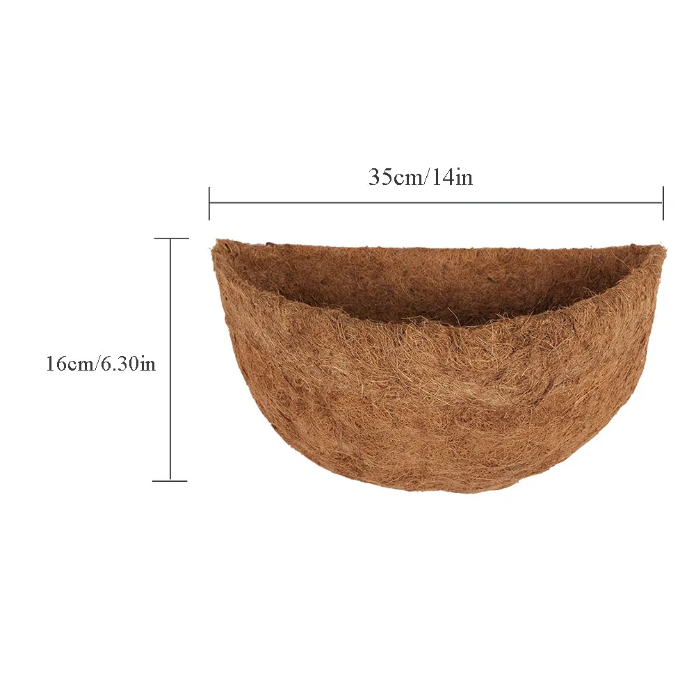 

Half Round Coco Liner Half Circle Wall Planter Coco Fiber Replacement Liners for Wall Hanging Baskets Garden Decoration