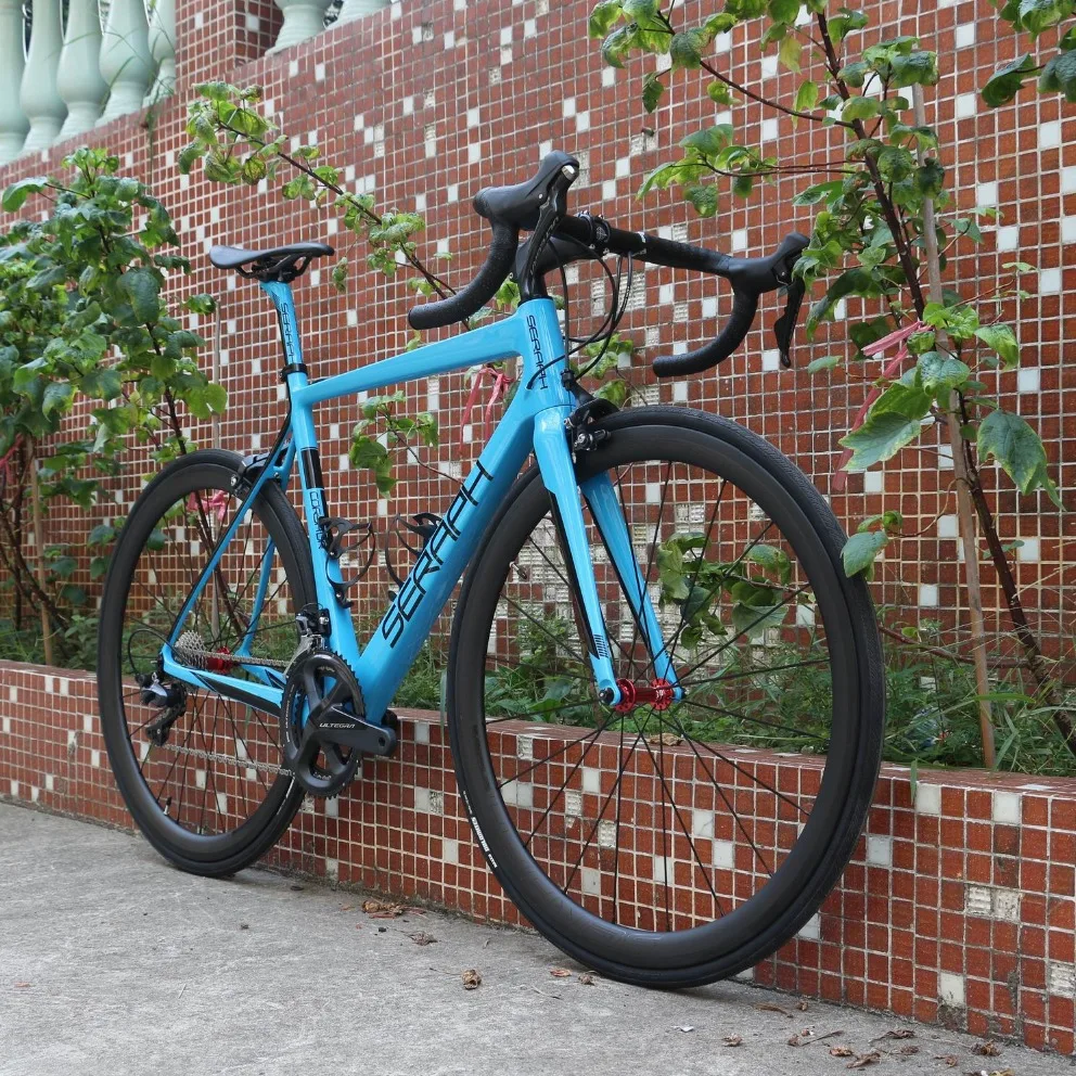 Синяя краска seraph бренд полный велосипед SH1MANO R8000 groupset с 22 скоростью 700* 25C шины полностью из карбона дорожный велосипед FM686